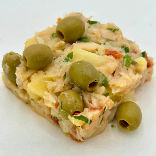 [30016] Insalata di baccalà con olive e pomodori secchi